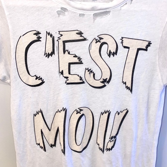 WILDFOX C’est Moi French Paris Top Tee Shirt - Picture 2 of 5
